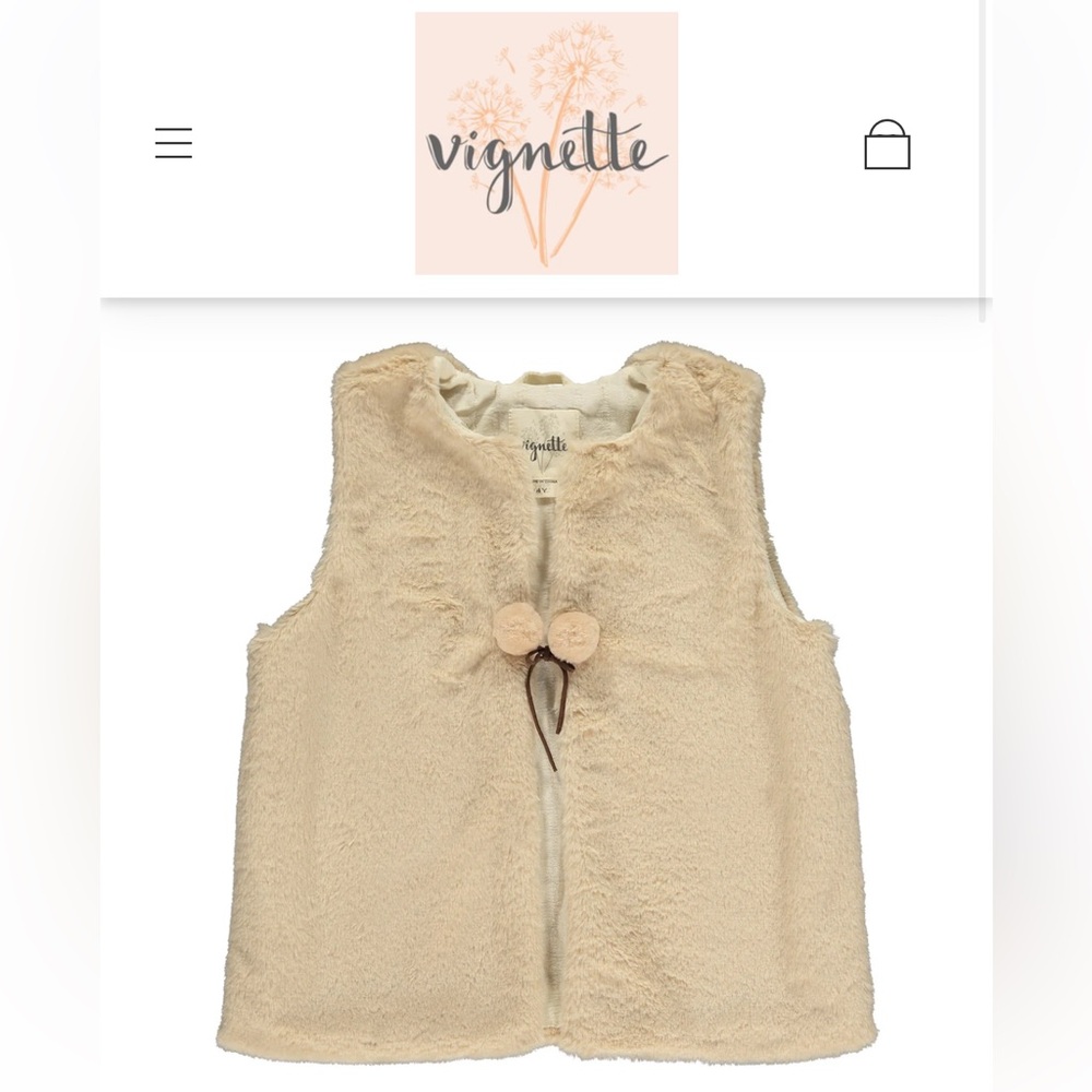 NWT vignette faux fur vest